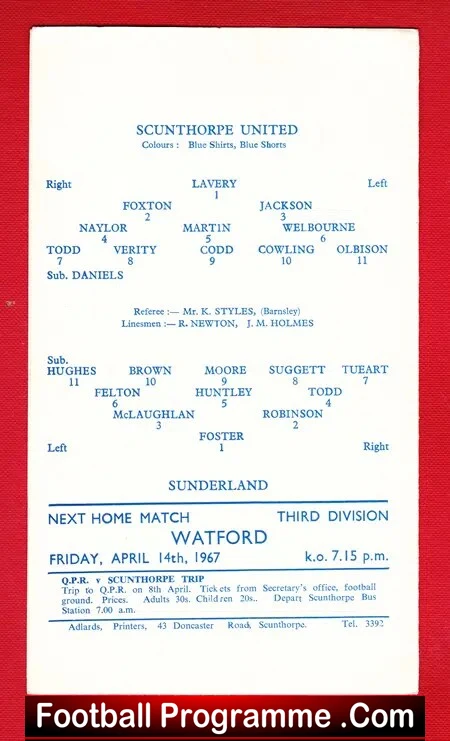 Scunthorpe United v Sunderland 1967 - FA Youth Cup Semi Final - Image 3