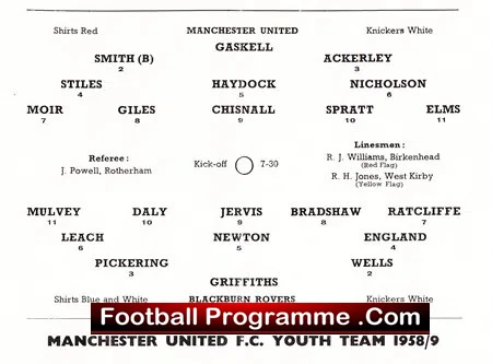 Manchester United v Blackburn Rovers 1959 - Youth Cup Semi Final - Image 3