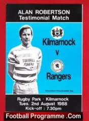 Alan Robertson Testimonial Benefit Match Kilmarnock 1988