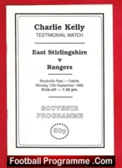 Charlie Kelly Testimonial Benefit Match East Stirlingshire 1988