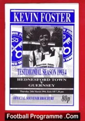 Kevin Foster Testimonial Benefit Hednesford Town 1994 – Signed