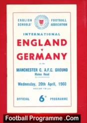 England v Germany 1960 – Schoolboys International at Man City