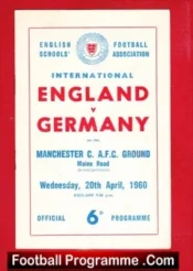 England v Germany 1960 – Schoolboys International at Man City
