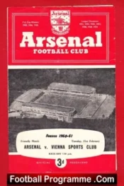 Arsenal v Vienna Sports Club 1961 – Friendly Match