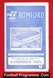 Romford v Cambridge City 1961 – Autographed Signed