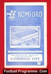 Romford v Cambridge City 1961 – Autographed Signed