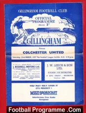 Gillingham v Colchester United 1957