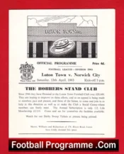 Luton Town v Norwich City 1963