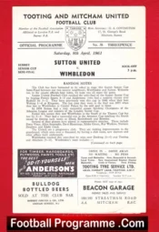 Sutton United v Wimbledon 1961 – Senior Cup Semi Final – Tooting