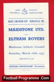 Maidstone United v Eltham Rovers 1957 – Kent County Semi Final