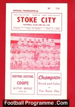 Stoke City v Norwich City 1962 - football programme
