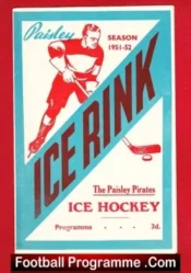 Paisley Pirates Ice Hockey v Perth Panthers 1951 – Scotland