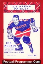 Paisley Pirates Ice Hockey v All Stars 1956 – Scotland