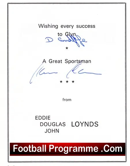 Glynn James Testimonial Benefit Match Blackpool 1973 Signed - Image 4