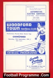 Woodford Town v Chingford Town 1959 – Essex Senior Cup