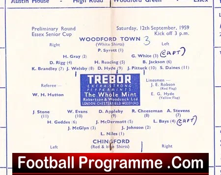 Woodford Town v Chingford Town 1959 - Essex Senior Cup - Image 3