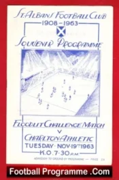 St Albans City v Charlton Athletic 1963 – Floodlit Challenge