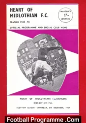 Heart Of Midlothian v Glasgow Rangers 1969