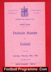 Dulwich Hamlet v Enfield 1964 – Isthmian League