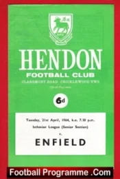 Hendon v Enfield 1964 – Isthmian League