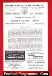 Tooting Mitcham v Enfield 1963 – Isthmian League