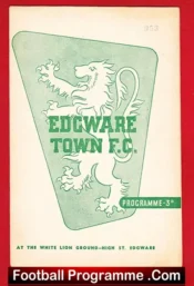 Edgware Town v Chesham United 1955