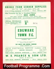 Edgware Town v Hounslow Town 1951