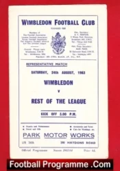 Wimbledon v Rest Of The League 1963 – Representative Match