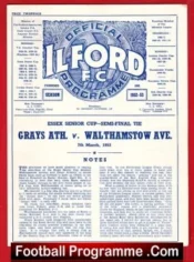 Ilford v Walthamstow Avenue 1953 – Senior Cup Semi Final