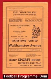 Maidstone United v Walthamstow Avenue 1961 – Signed