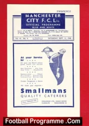 Manchester City v Manchester United 1948 – 1940s Programme