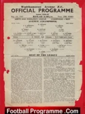 Walthamstow Avenue v Rest Of The League 1945 – War Time – Rare