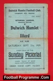 Dulwich Hamlet v Ilford 1929 – Rare 1920s Football Programme 1920s