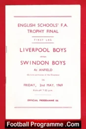 Liverpool Boys v Swindon Boys 1969 – Schoolboys Trophy Cup Final