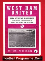 Ernie Gregory Testimonial Benefit Match West Ham 1960 Signed