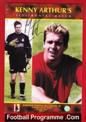 Kenny Arthurs Testimonial Benefit Match Partick Thistle – Signed