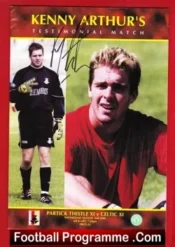 Kenny Arthurs Testimonial Benefit Match Partick Thistle – Signed