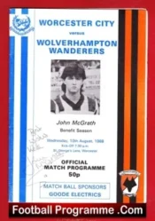 John McGrath Testimonial Benefit Match Worcester 1988 – Signed