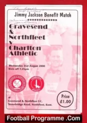 Jimmy Jackson Testimonial Benefit Match Gravesend 2000 – Signed