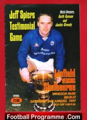 Jeff Spiers Testimonial Benefit Match Linfield 1997 – Signed