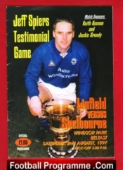 Jeff Spiers Testimonial Benefit Match Linfield 1997 – Signed