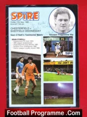 Sean O’Neil Testimonial Benefit Match Chesterfield 1985 – Signed