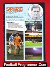 Sean O’Neil Testimonial Benefit Match Chesterfield 1985 – Signed