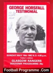 George Horsfall Testimonial Benefit Match Southampton 82 Signed