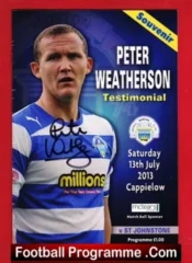Peter Weatherson Testimonial Benefit Match Greenock Morton 2013 Signed