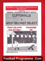 Kieran Loughran Testimonial Benefit Match Cliftonville Signed