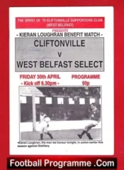 Kieran Loughran Testimonial Benefit Match Cliftonville Signed