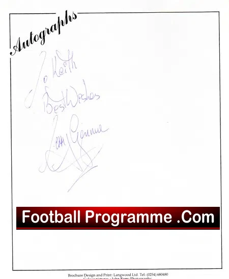 Terry Gennoe Testimonial Benefit Match Blackburn R 1992 Signed - Image 5