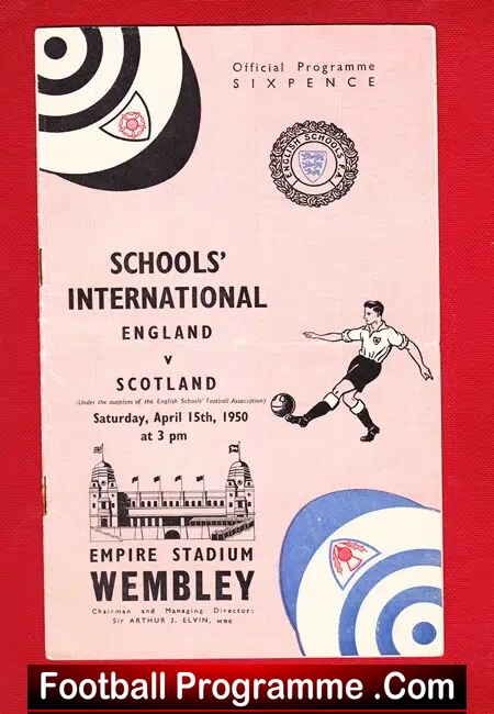 England v Scotland 1950 - Schools Wembley Johnny Haynes - Image 2