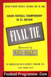 Royal Air Force RAF Training Corps v NA Boys 1952 – Cup Final
